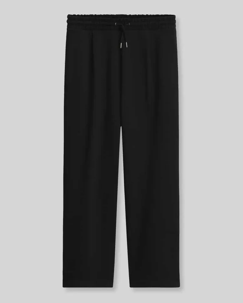 HUGO BOSS Relaxed Fit Sweathose aus reiner Baumwolle Modell 'Devropant Black