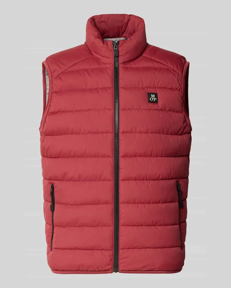 Marc O'Polo Regular Fit Steppweste aus wasserabweisendem Material Rot