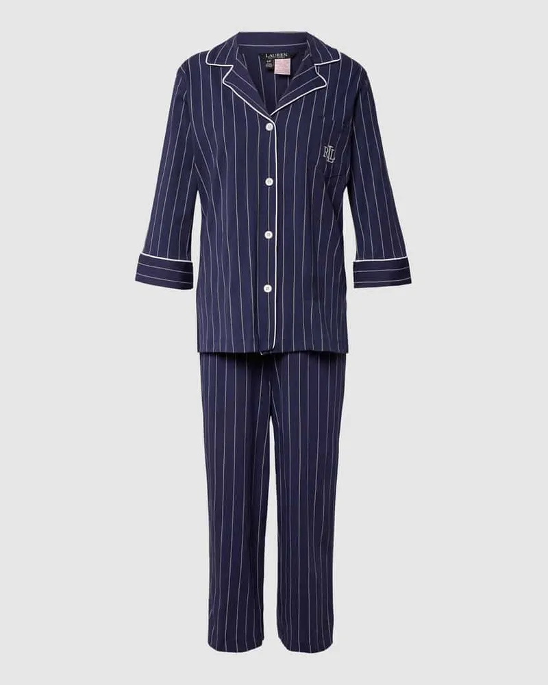 Ralph Lauren Pyjama mit Streifenmuster Marine