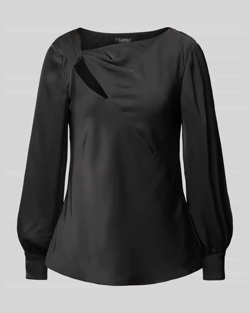 Ralph Lauren Slim Fit Bluse mit Cut Out Modell 'LARONA Black