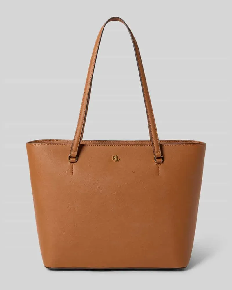 Ralph Lauren Shopper aus echtem Rindsleder Modell 'KARLY Cognac