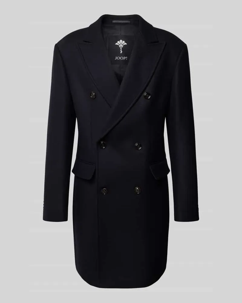 JOOP! Mantel aus Woll-Mix mit Reverskragen Modell 'Richborne Marine