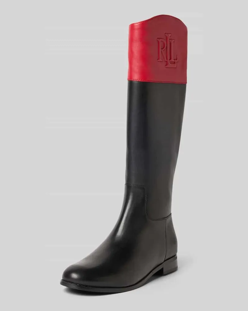 Ralph Lauren Stiefel aus echtem Leder Modell 'Justine Black