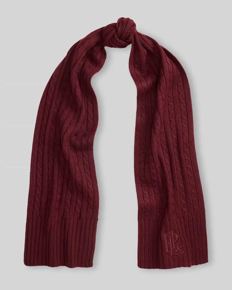 Ralph Lauren Schal mit Logo-Stitching Bordeaux