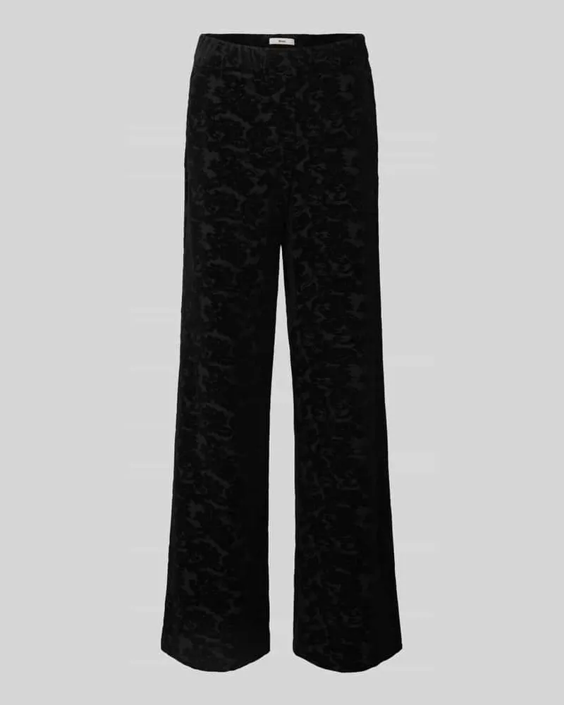 Brax Wide Fit Stoffhose mit Allover-Print Modell 'Maine Black