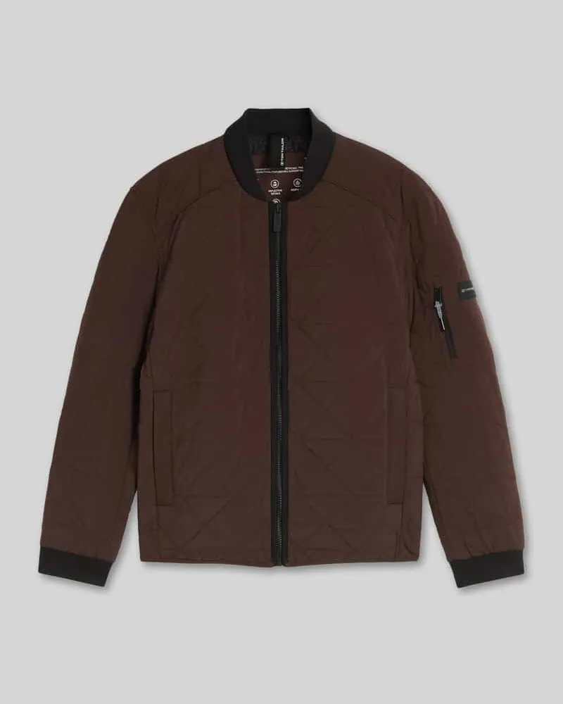 Tom Tailor Regular Fit Bomberjacke mit Ärmeltasche Dunkelbraun