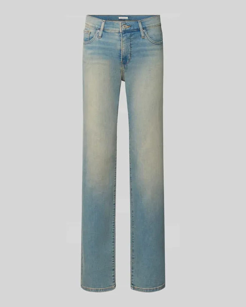 Levi's Straight Fit Jeans aus Baumwoll-Mix Modell '314 SHAPING STRAIGHT Hellblau