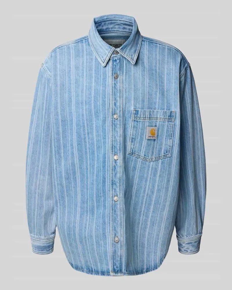 Carhartt WIP Relaxed Fit Jeanshemd mit Brusttasche Modell 'Rylan Jeansblau