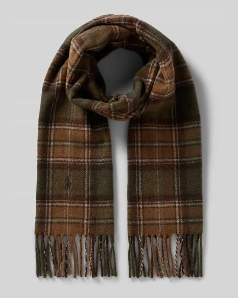 Ralph Lauren Schal mit Label-Stitching Dunkelbraun