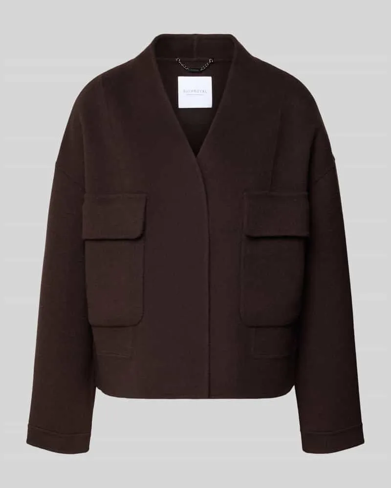 Rich&Royal Relaxed Fit Jacke aus reiner Wolle Bleu