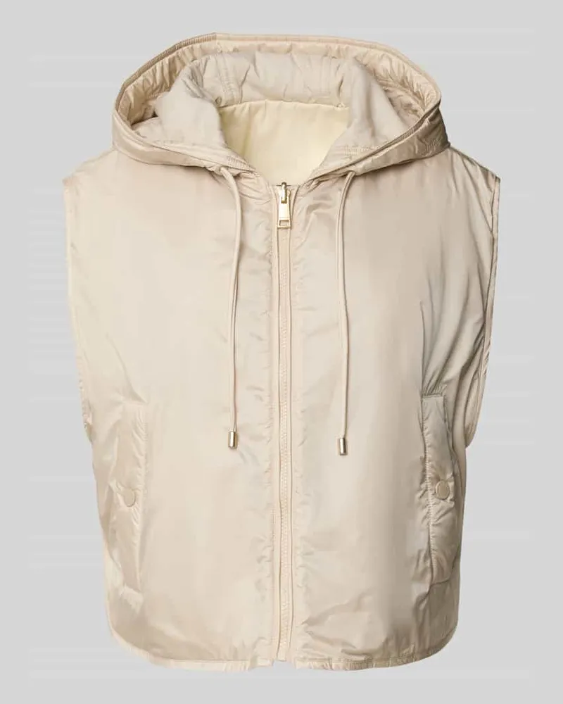 Max Mara Boxy Fit Weste mit seitlichen Knopfleisten Modell 'LEVANTE Ecru