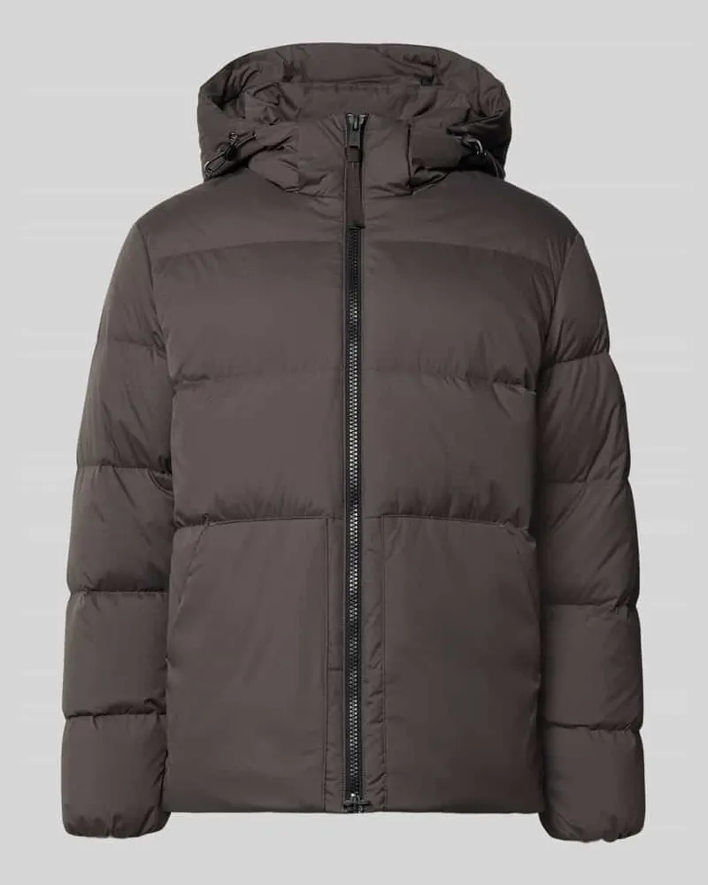 Marc O'Polo Regular Fit Daunenjacke mit Kapuzenkragen Oliv