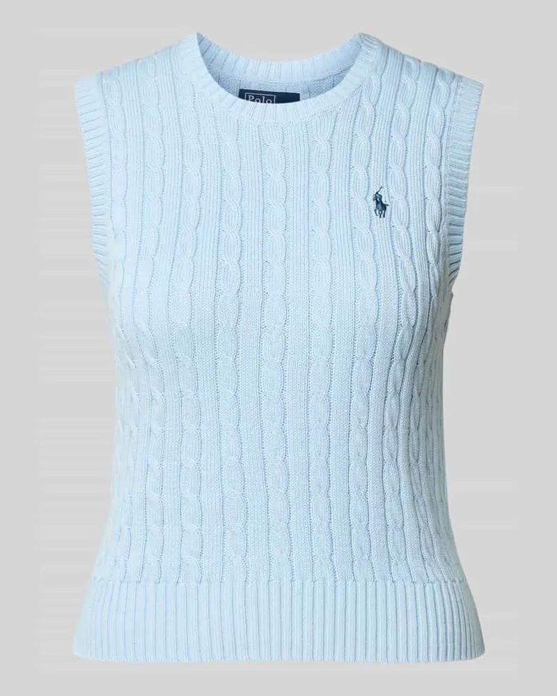 Ralph Lauren Strickpullover im ärmellosen Design Hellblau