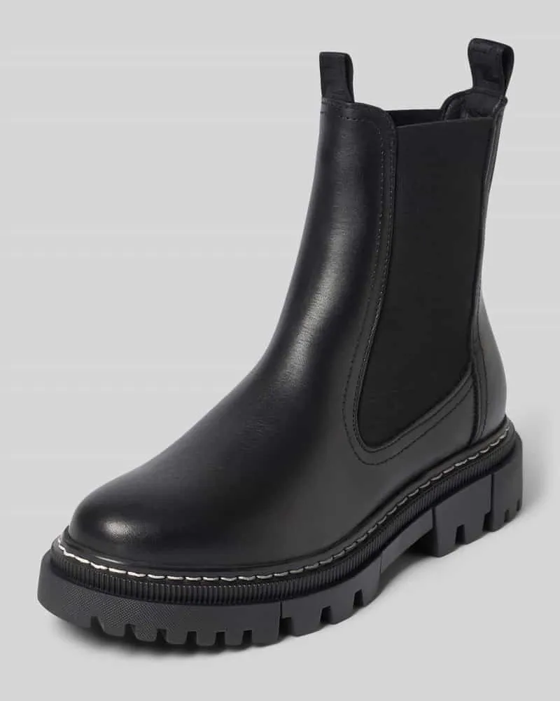 Tamaris Chelseas aus echtem Rindsleder Black