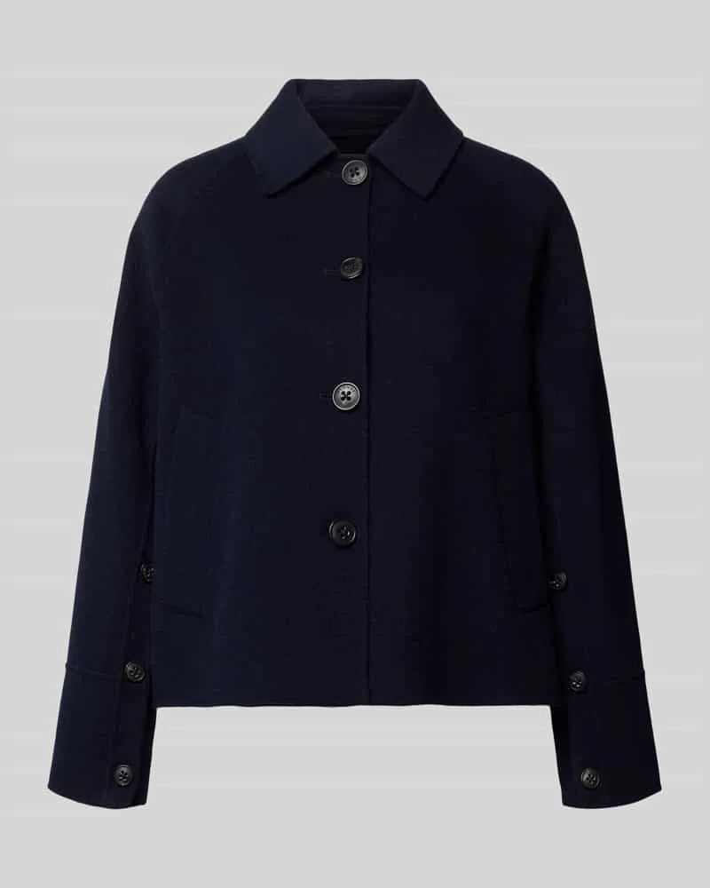 Blonde No. 8 Relaxed Fit Jacke aus Woll-Mix mit Umlegekragen Dunkelblau