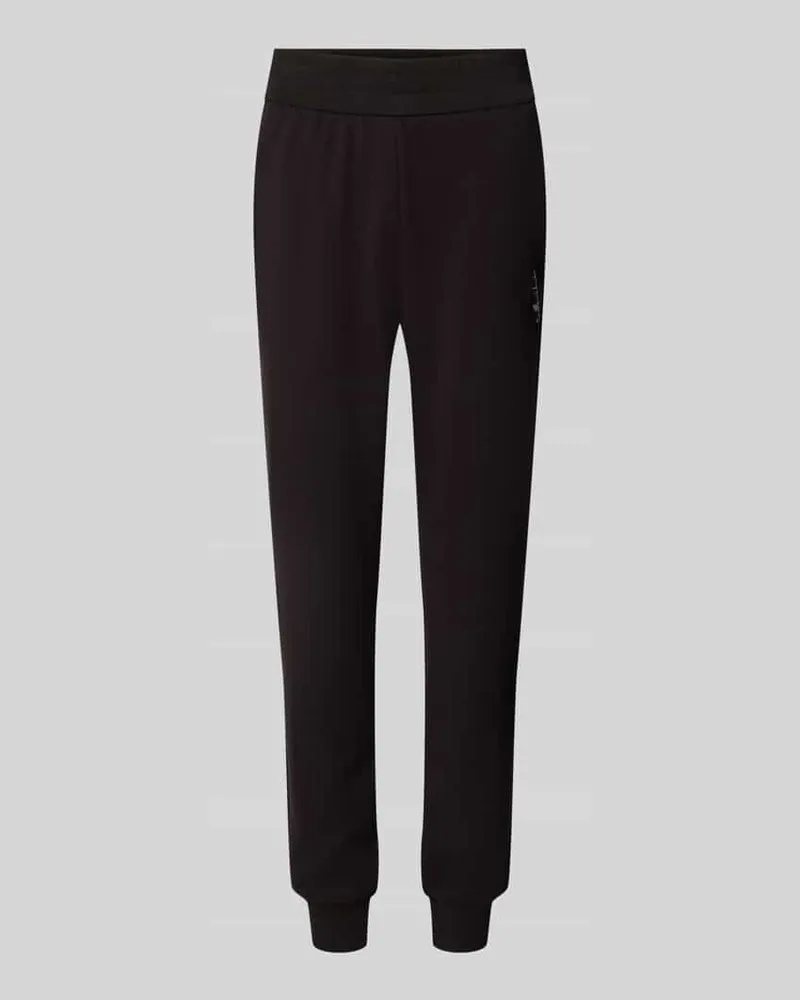Armani Exchange Slim Fit Sweatpants aus Viskose-Mix Black