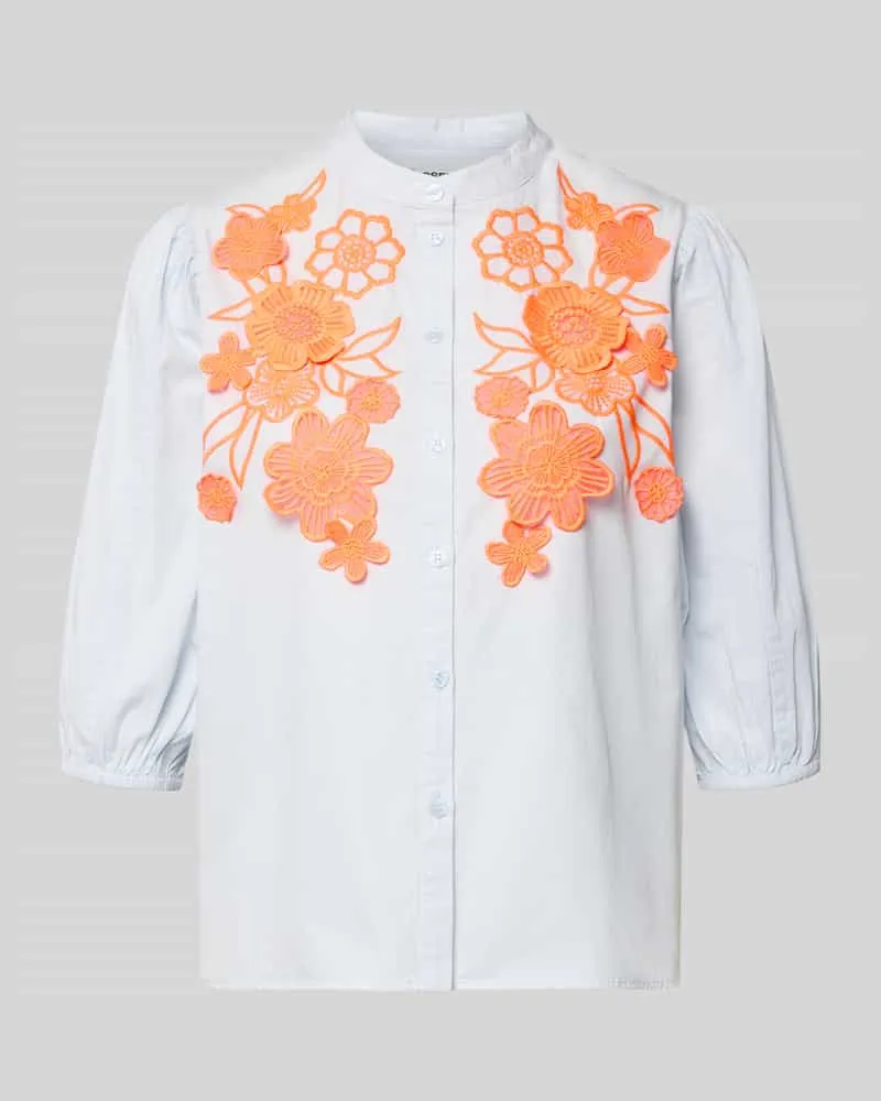 Essentiel Boxy Fit Hemdbluse aus reiner Baumwolle Modell 'JORJA Hellblau