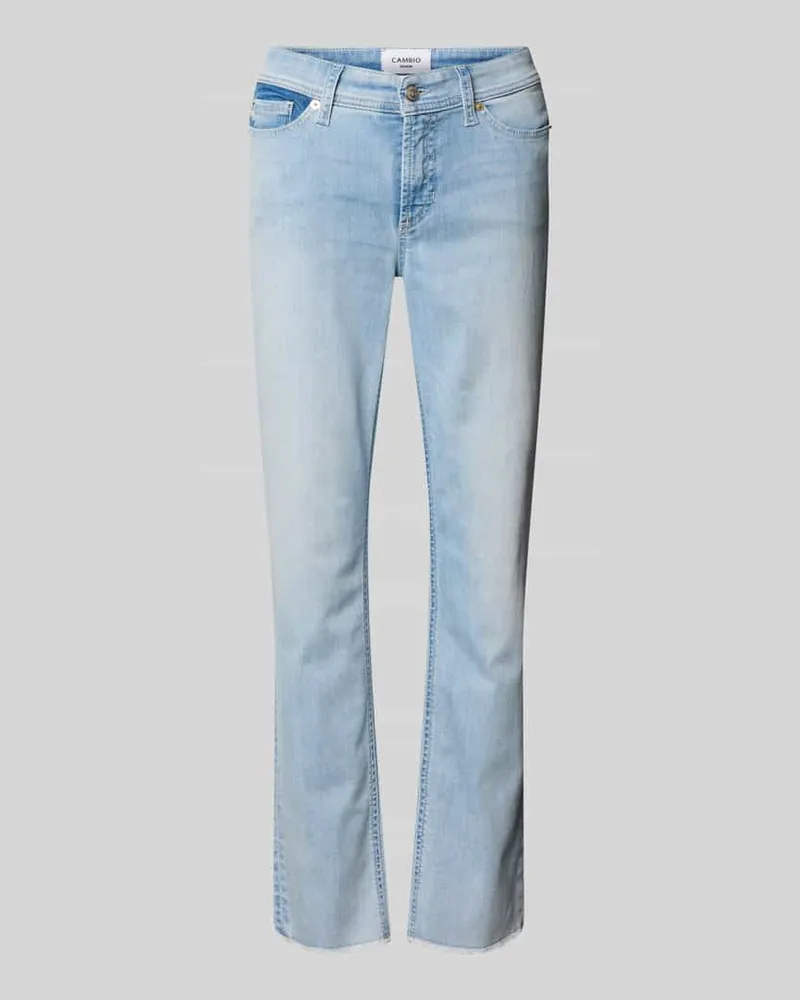 Cambio Tapered Fit Jeans aus Baumwoll-Mix Modell 'PIPER Jeansblau