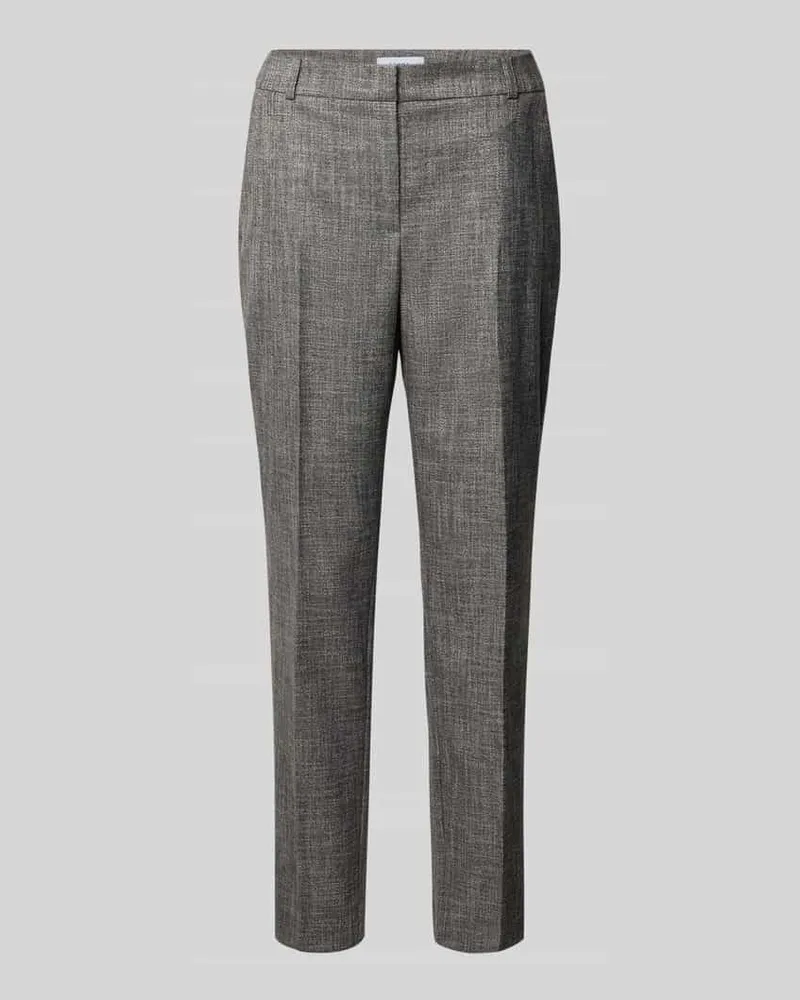 COMMA Slim Fit Stoffhose aus Viskose-Mix mit Bügelfalten Graphit