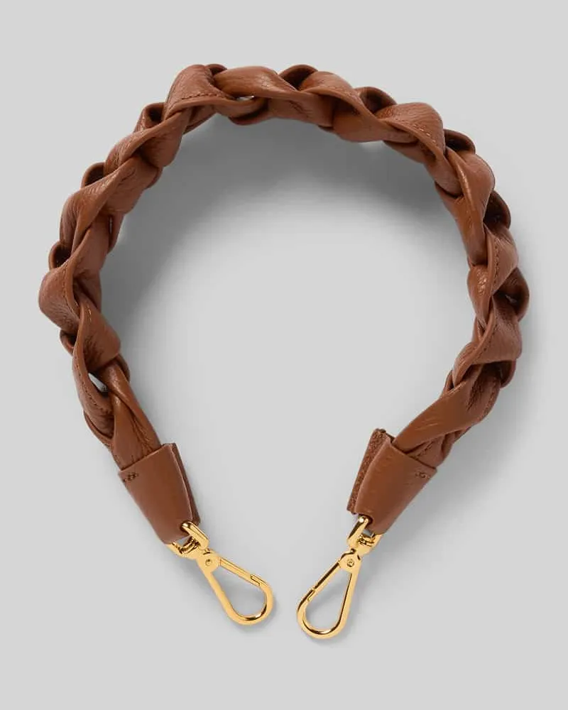 Coccinelle Anhänger in Flecht-Optik Modell 'Boheme Cognac