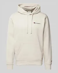 Champion Hoodie mit Label-Stitching Beige