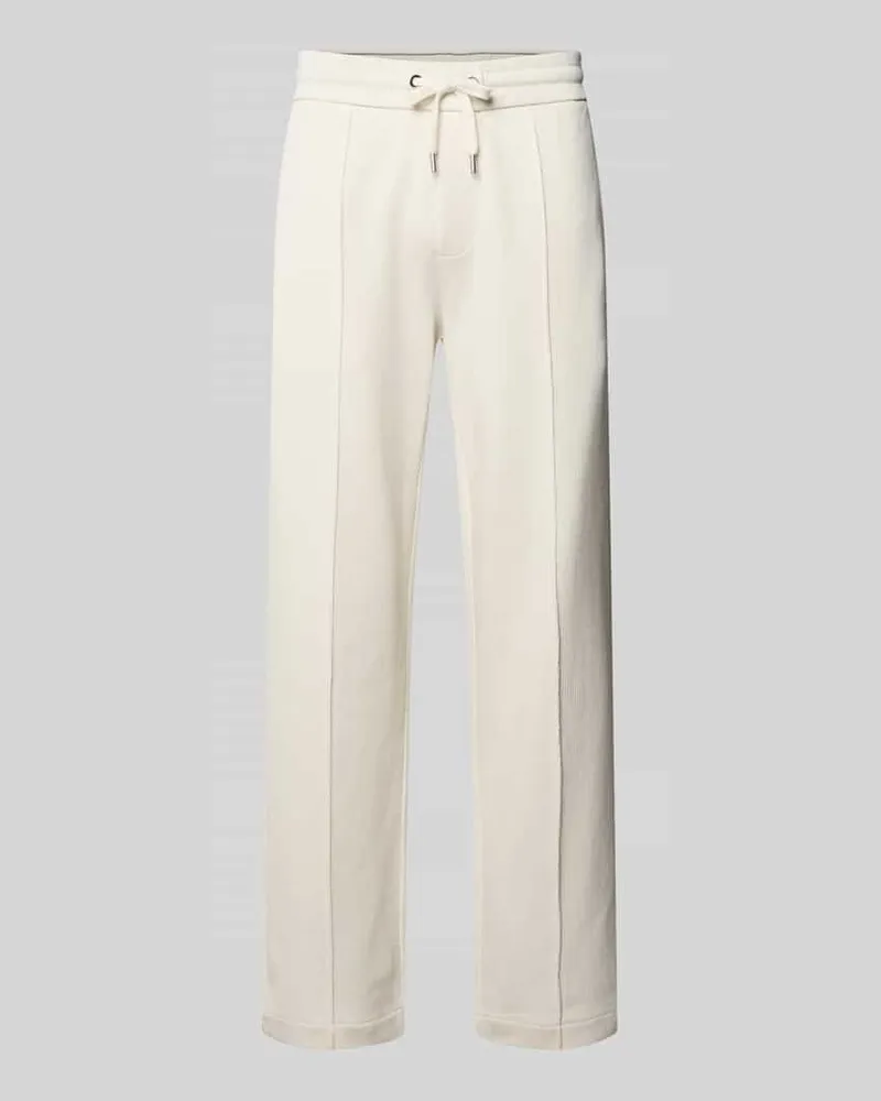 HUGO BOSS Regular Fit Stoffhose aus reiner Baumwolle Modell 'C-LEVETE 55 Offwhite