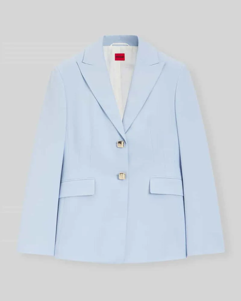 HUGO BOSS Regular Fit Kurzblazer Hellblau