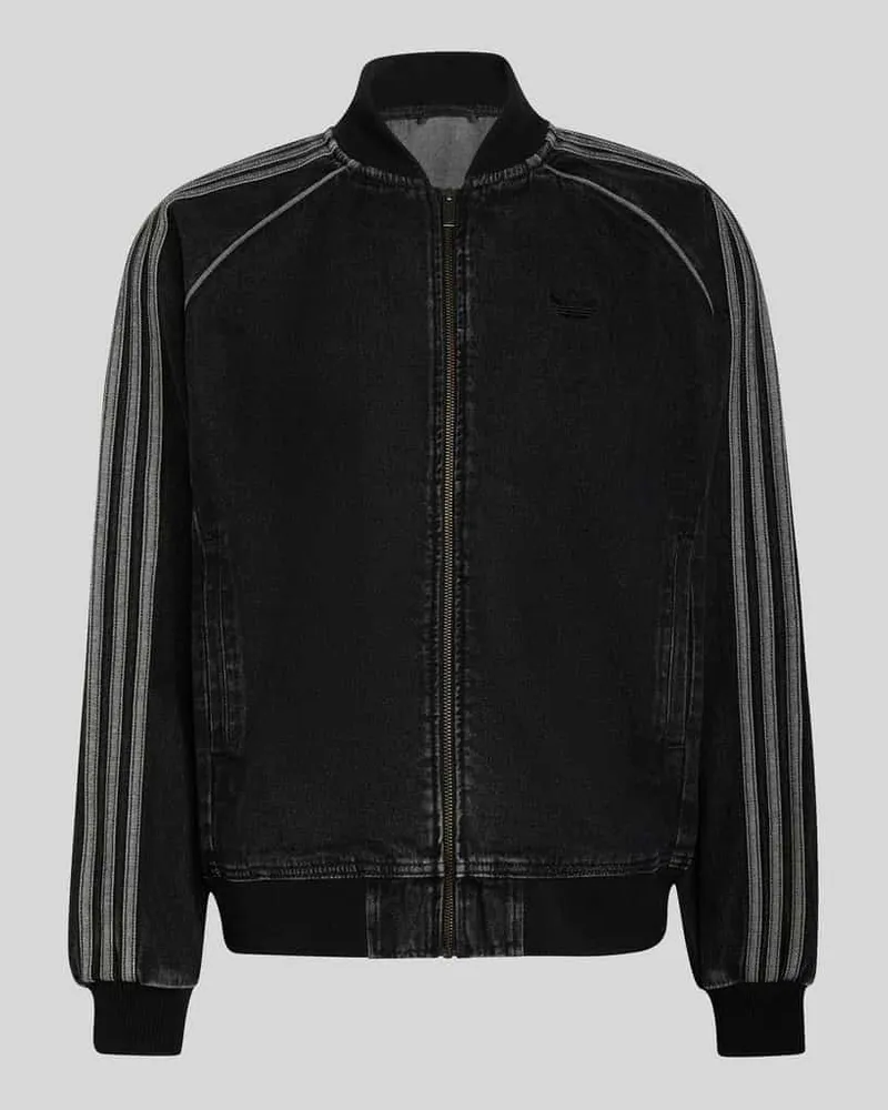 adidas Regular Fit Jeansjacke aus reiner Baumwolle Black
