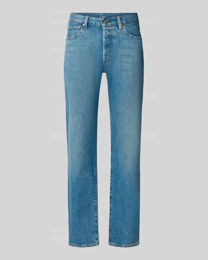 Levi's Straight Fit Jeans aus Baumwoll-Mix Modell '501® Levi s®ORIGINAL Jeansblau