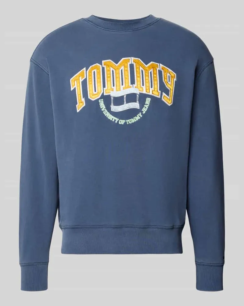 Tommy Hilfiger Regular Fit Sweatshirt aus reiner Baumwolle Dunkelblau