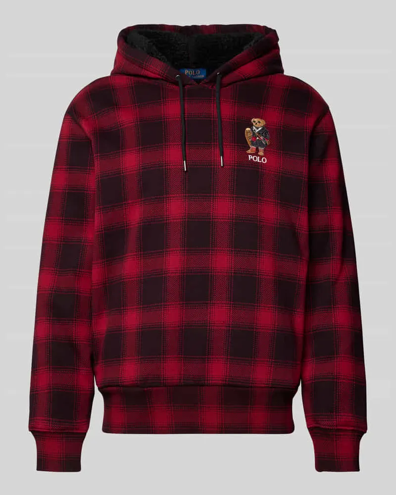 Ralph Lauren Hoodie mit Label-Stitching Rot