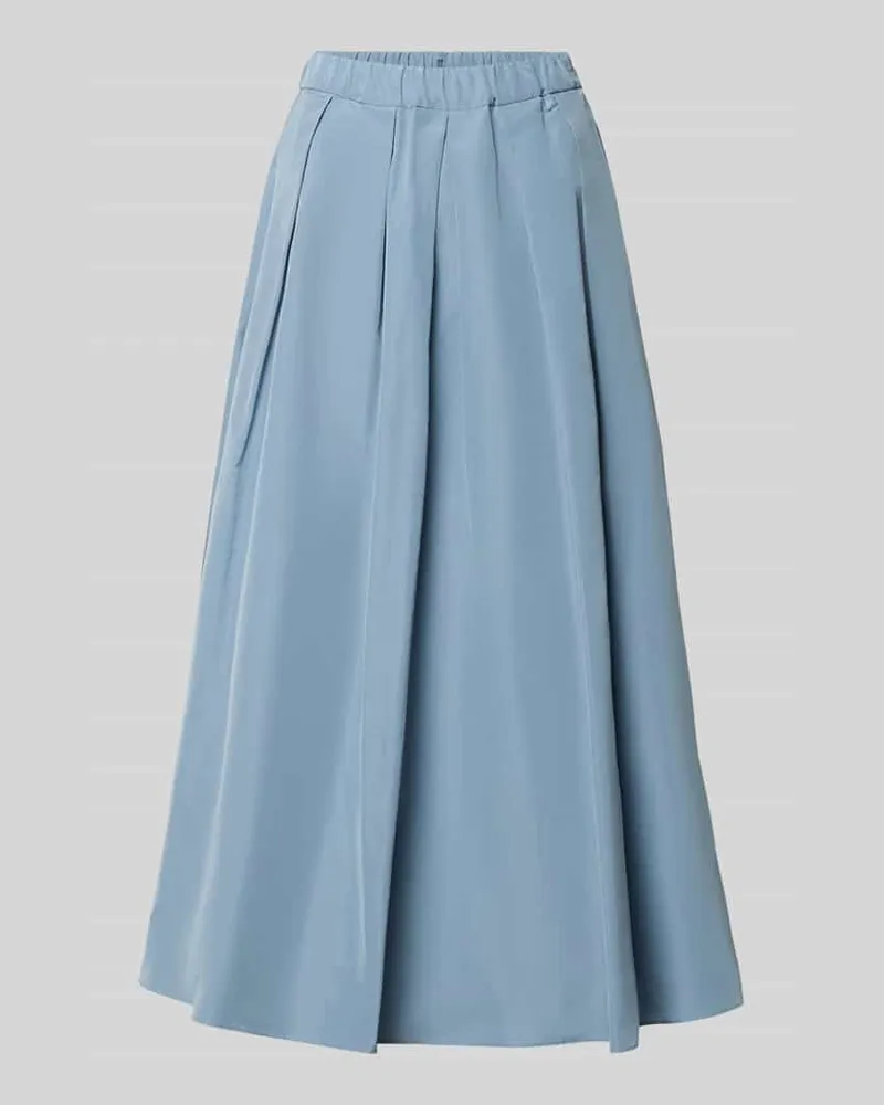 Max Mara Midi-Rock mit Baumwoll-Anteil Modell 'FORMICA Hellblau