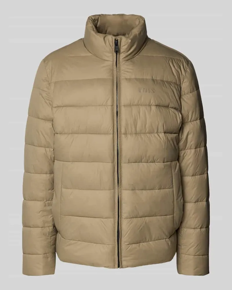 HUGO BOSS Regular Fit Steppjacke mit Label Print Modell 'CIKO Oliv