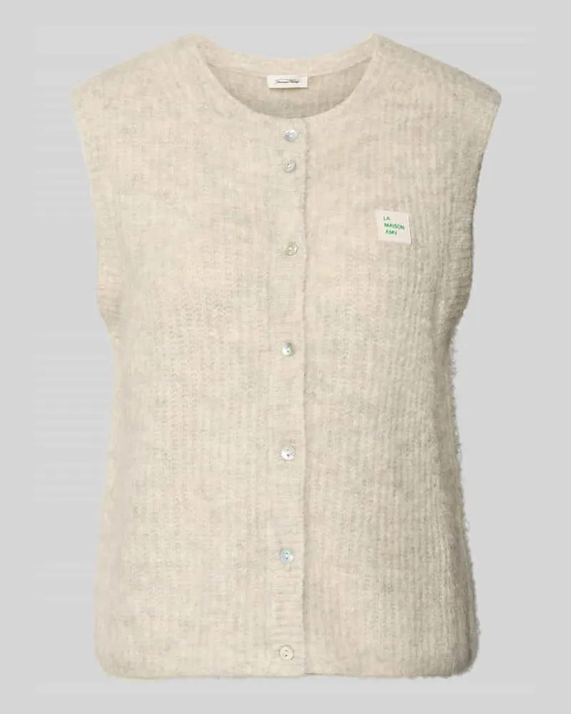 American Vintage Weste in Strick-Optik Hellgrau