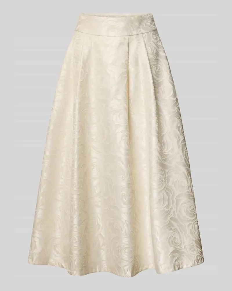 Rinascimento Midirock aus Satin mit Eingrifftaschen Weiss