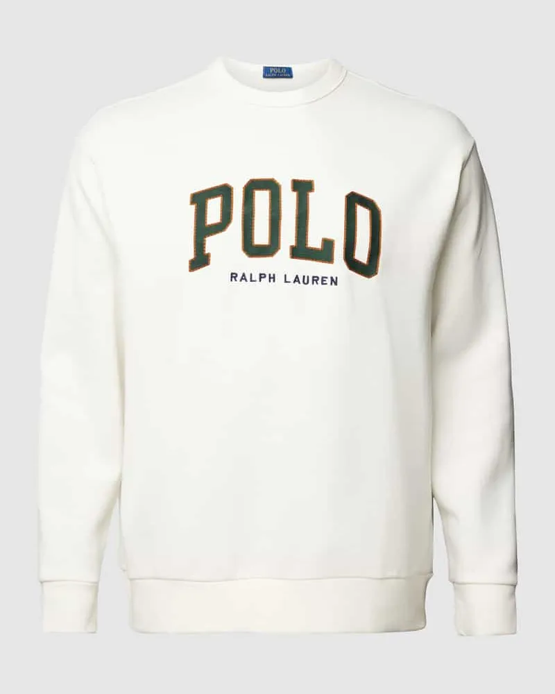 Ralph Lauren PLUS SIZE Sweatshirt mit Label-Print Offwhite
