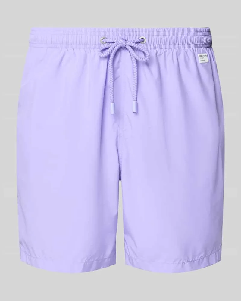 MC2 Saint Barth Badehose mit Logo-Print Modell 'Lighting Pantone Flieder