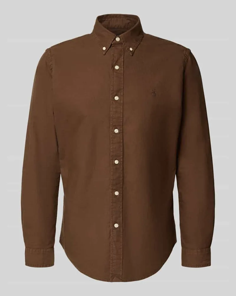 Ralph Lauren Freizeithemd mit Knopfleiste Dunkelbraun