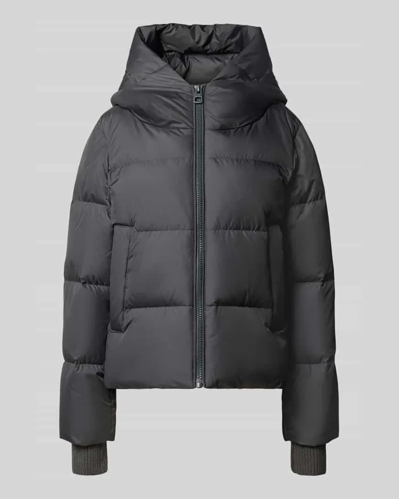 Marc O'Polo Regular Fit Daunenjacke mit Label-Patch Anthrazit