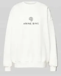 Anine Bing Oversized Sweatshirt mit Label-Print Weiss