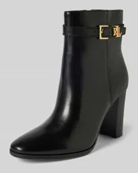 Ralph Lauren Lederboots mit Label-Applikation Modell 'BAILEY Black