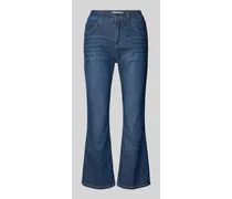 Cropped Jeans in unifarbenem Design Modell 'Leni