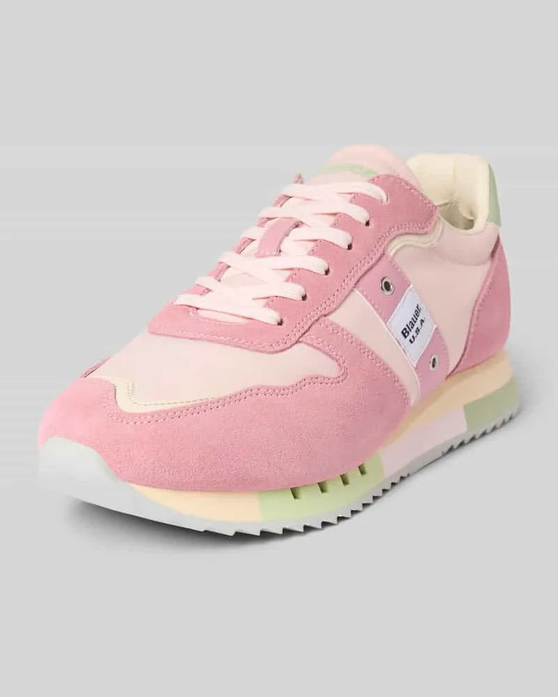 Blauer Sneaker mit Label-Details Modell 'MELROSE02 Pink