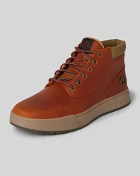 Timberland Lederboots mit Logo-Applikation Modell 'Maple Grove Mittelbraun