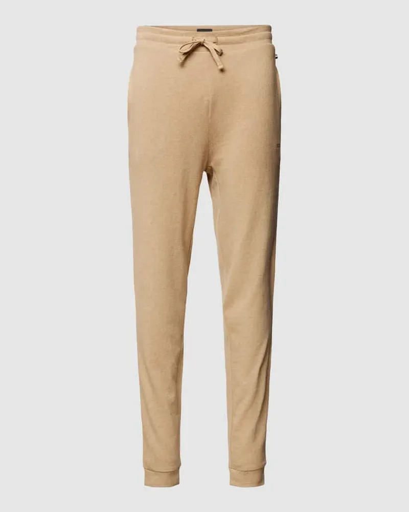 HUGO BOSS Sweatpants mit Eingrifftaschen Modell 'Premium Camel