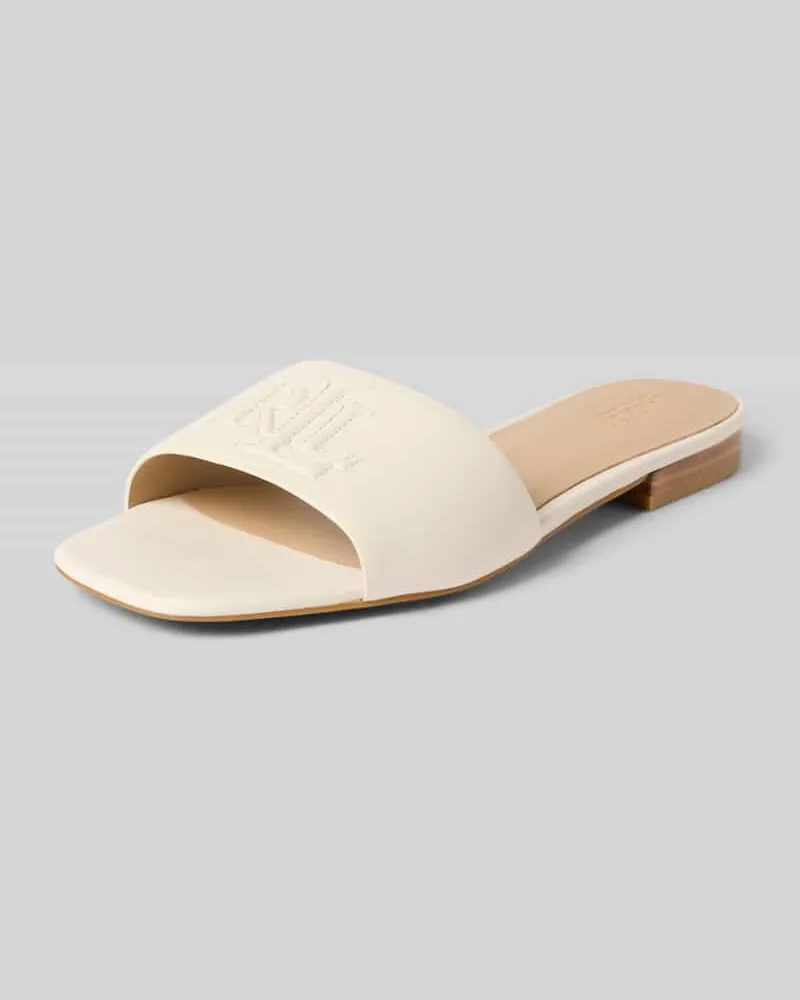 Ralph Lauren Pantoletten aus reinem Leder Modell 'EVERLEY SLD Offwhite