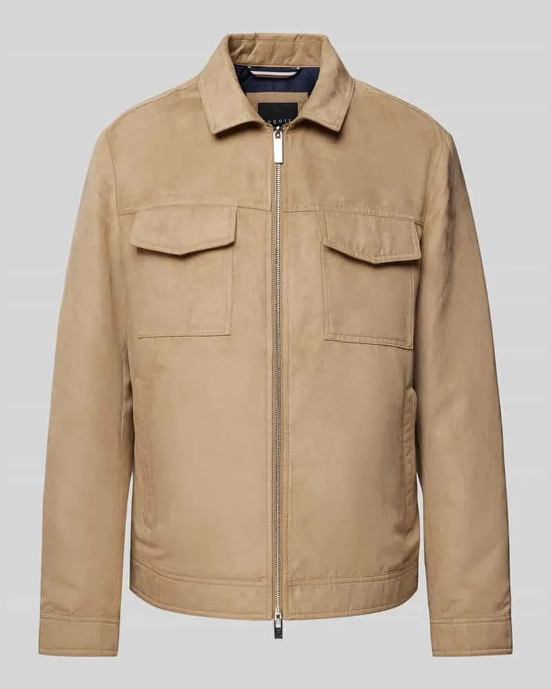Bugatti Jacke in Leder-Optik Camel