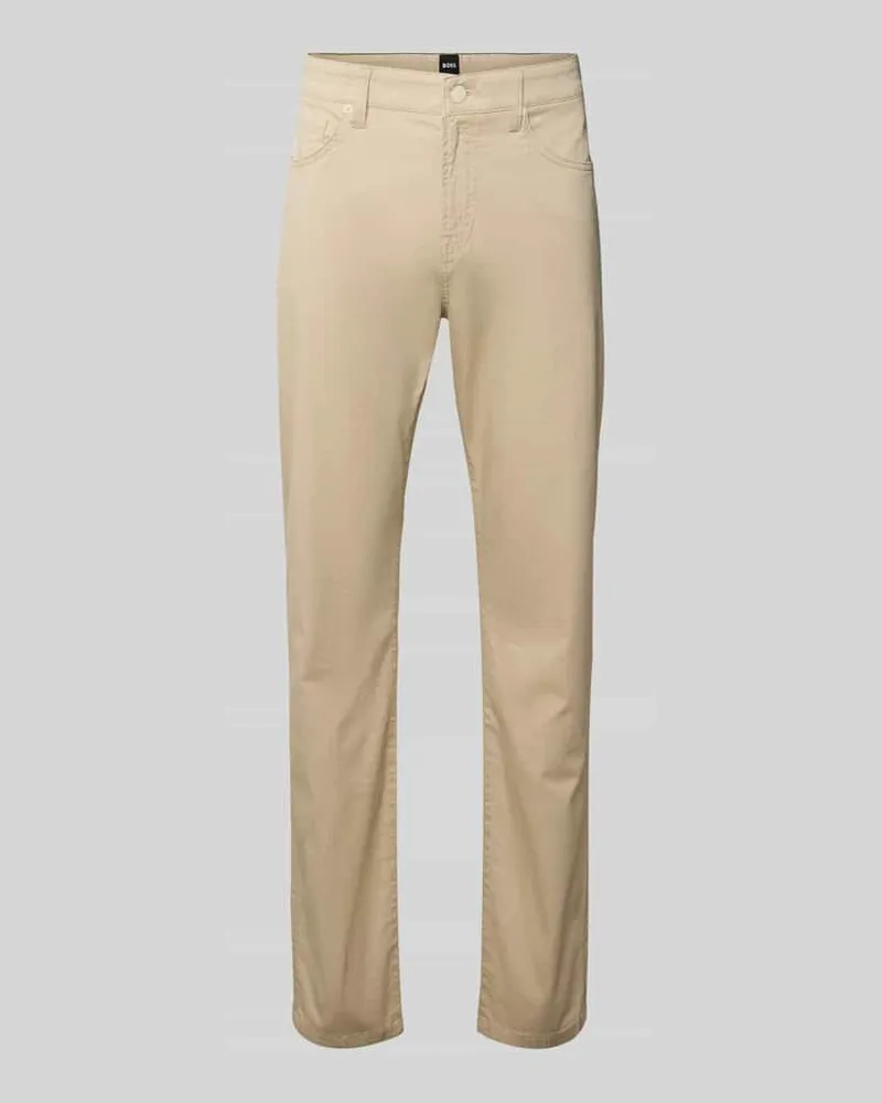 HUGO BOSS Regular Fit Stoffhose aus Baumwoll-Mix Modell 'RE.MAINE5 Beige