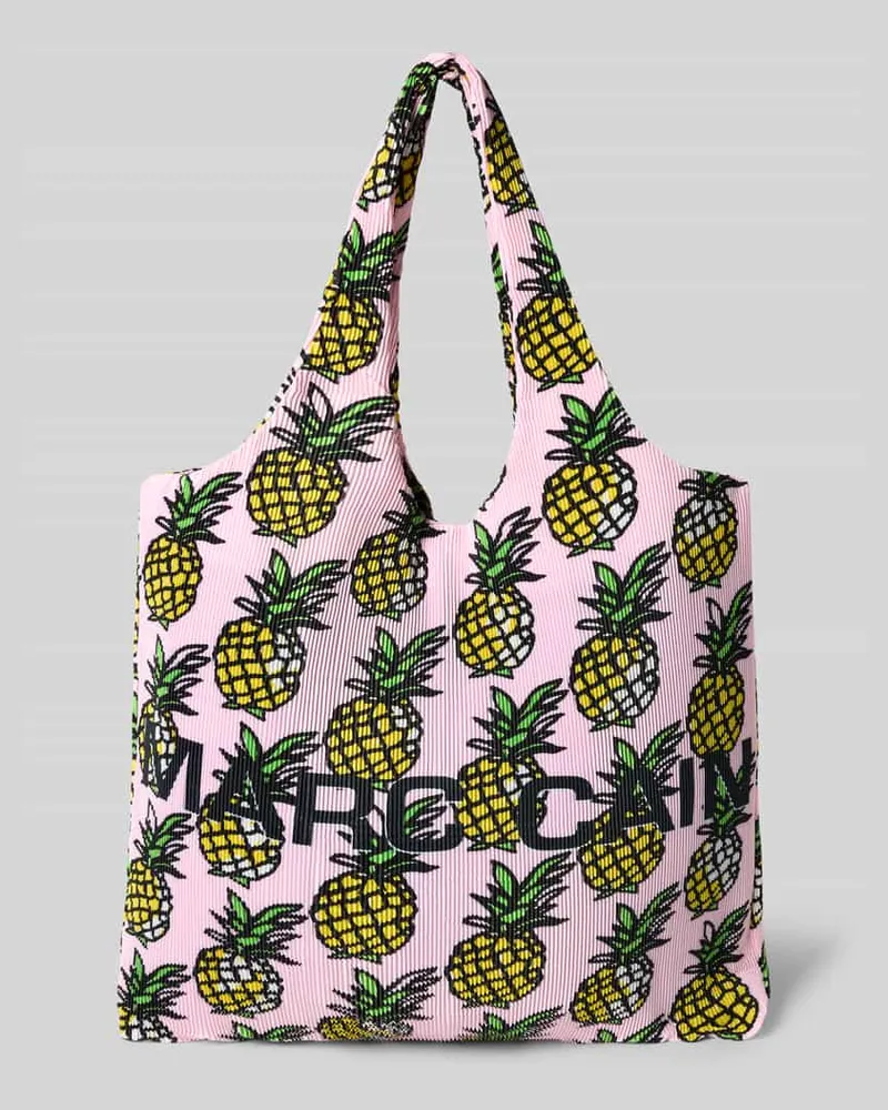 Marc Cain Shopper mit Logo-Print Pink