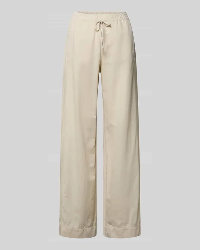 Marc O'Polo Loose Fit Leinenhose aus Baumwoll-Leinen-Mix Stein